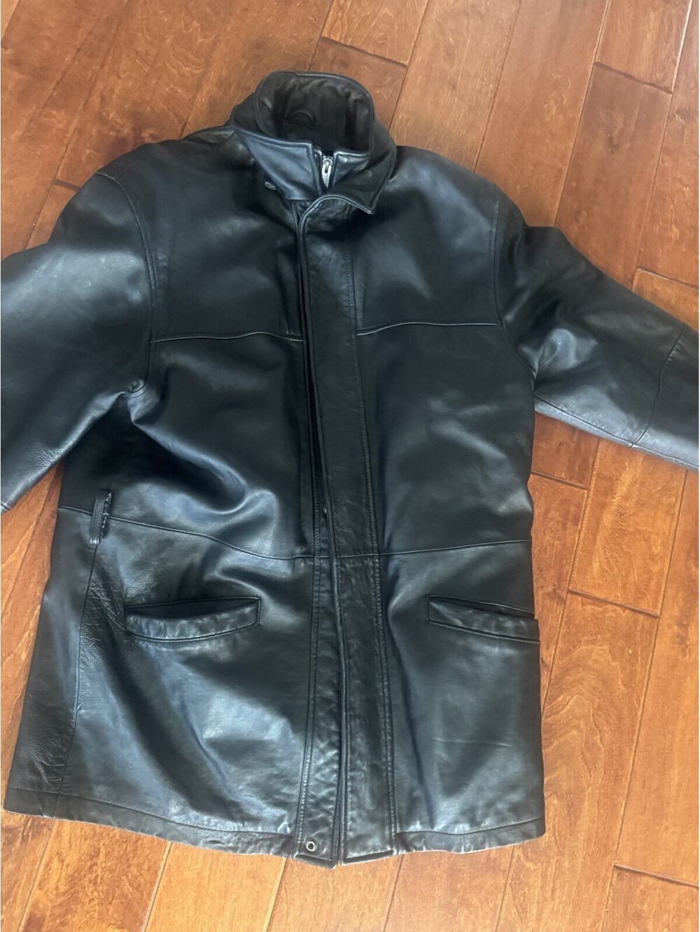 Wilsons Leather VINTAGE 80's Bomber Jacket Men's Med Black Full Zip  Thinsulate